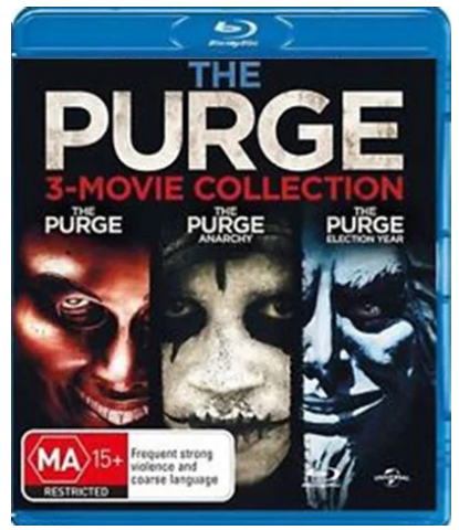The Purge 3-Movie Collection Blu Ray – Very Good Condition