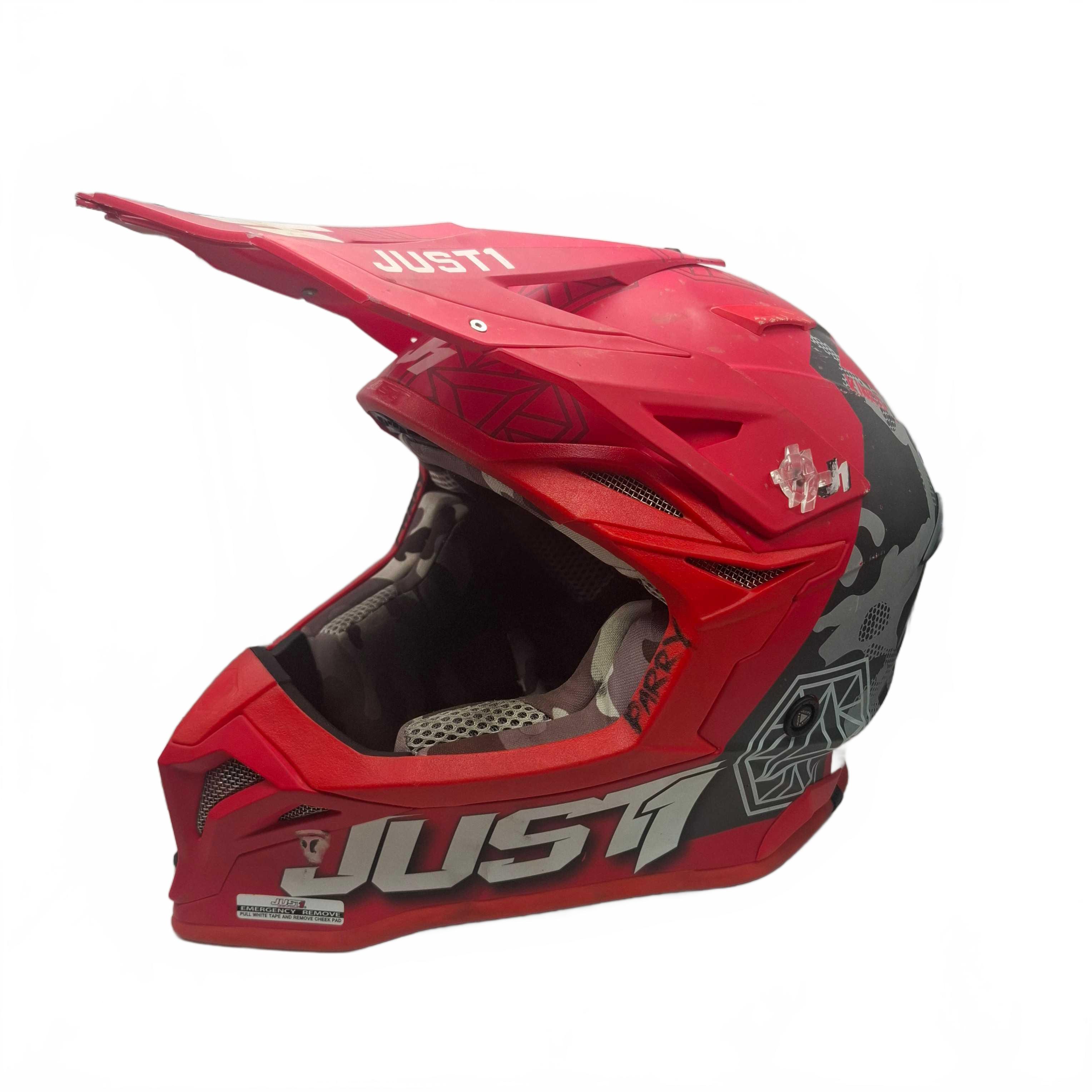 Just1 Helmet J39 Parry Black Texta Red Model J39 (WR1427986)
