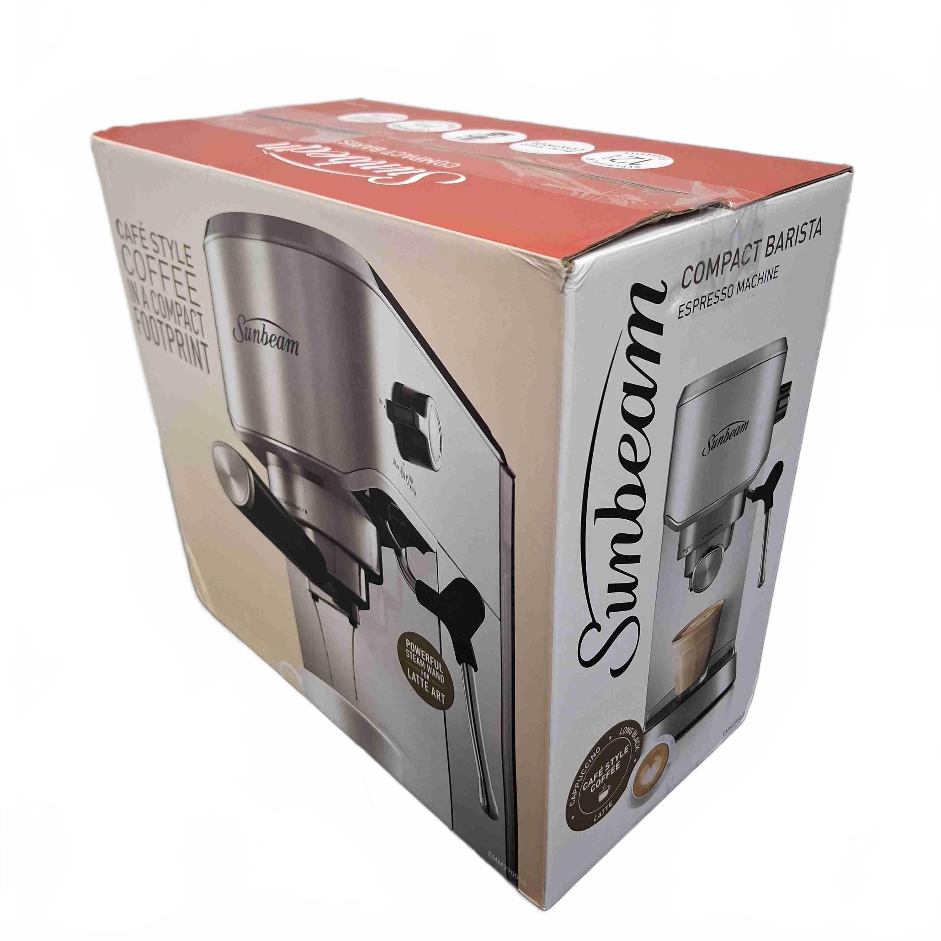 Sunbeam Compact Barista Espresso Coffee Machine EMM2900SS Silver (WR 1435305)