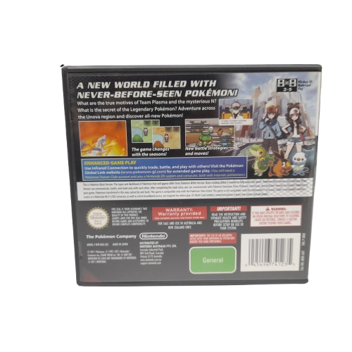 Pokemon Black Version Nintendo DS with Case and Manual AUS Version (LN)