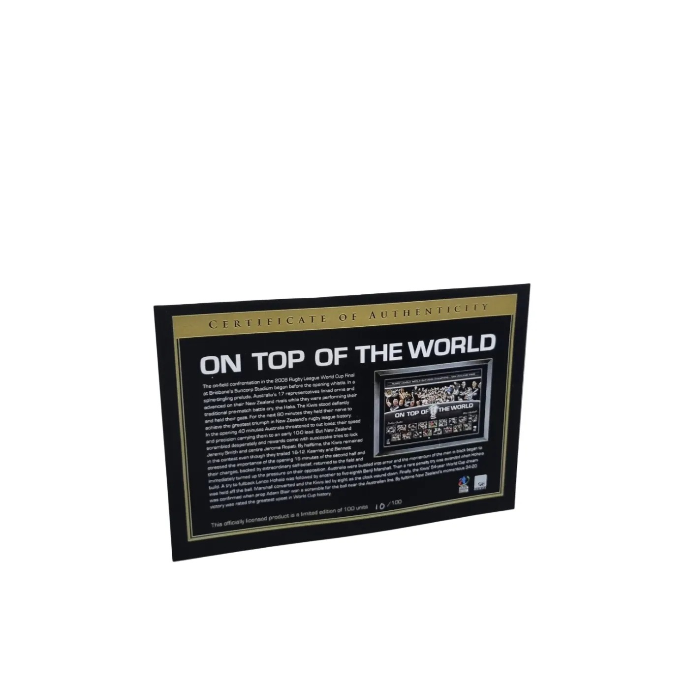 Rugby League World Cup Frame 2008 Champions New Zealand Kiwis (WR 1422659)