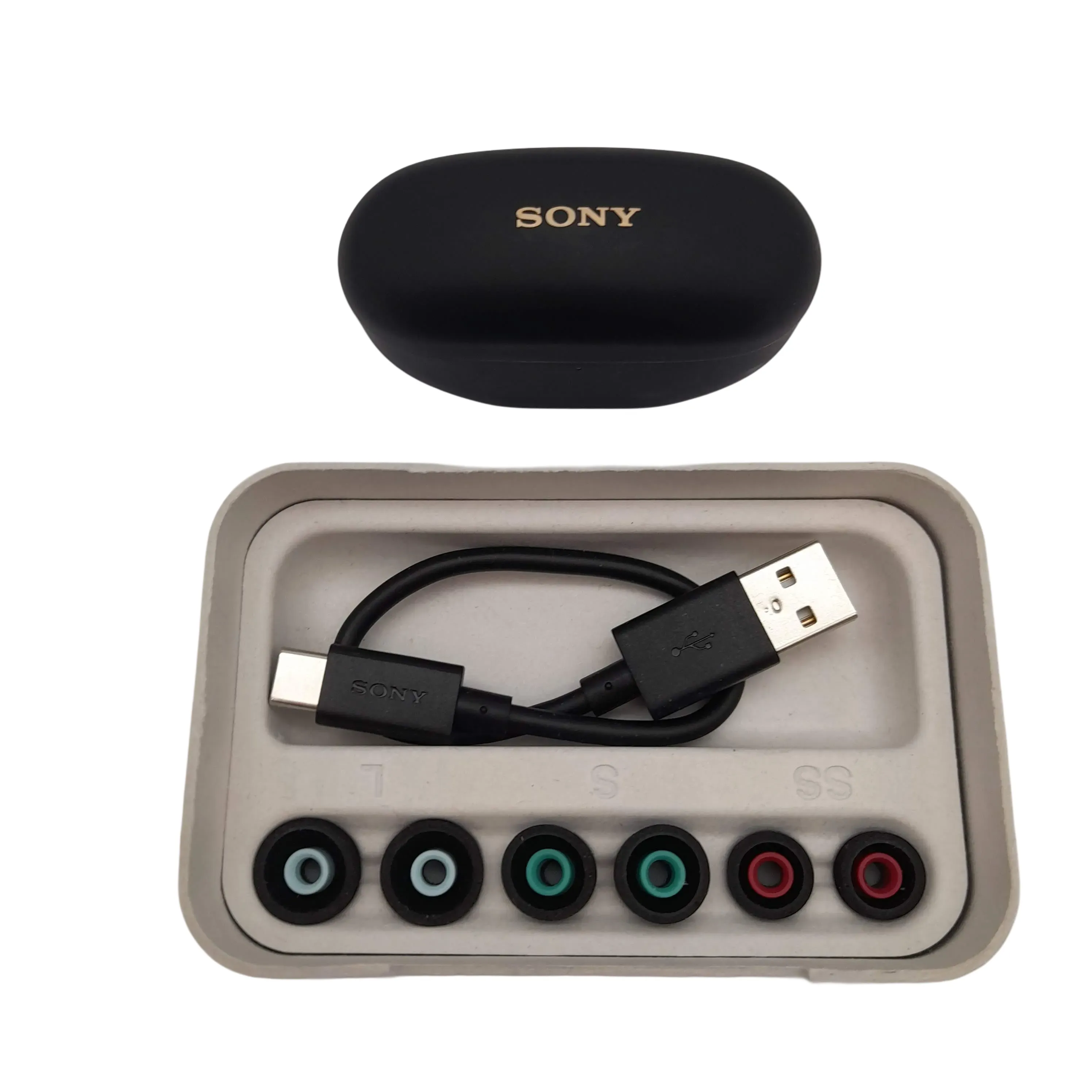 Sony WF-1000XM5 Wireless Noise Cancelling Earbuds with Case and Attachments