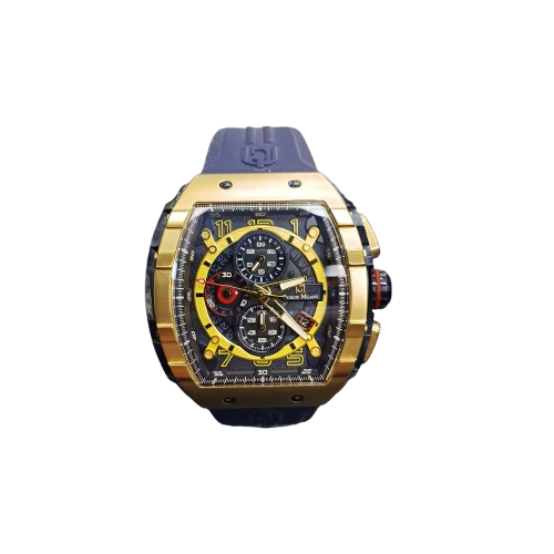 Giorgio Milano Men’s Watch Model 233SGBL241 Blue Glass Square Rubber Band (CP)