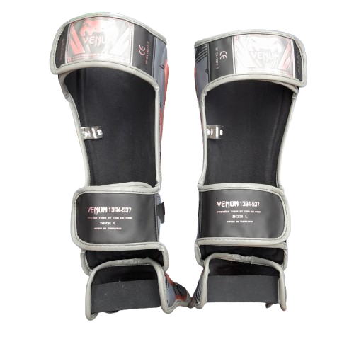 Venum Elite Shin Guards – Black/Pink (MR)