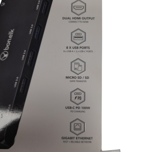 Bonelk 14-in-1 Multiport Hub Black (MR)