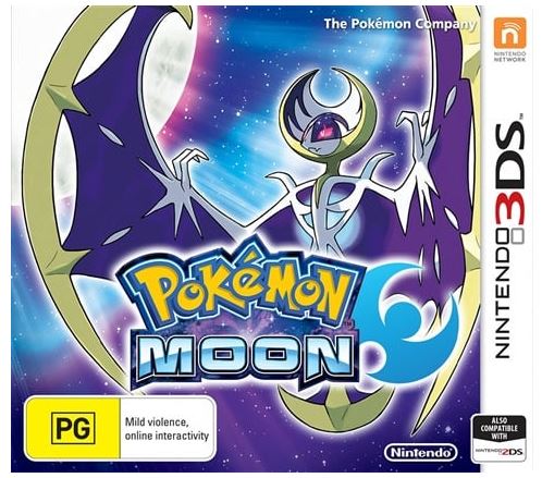 Pokemon Moon Nintendo 3DS Game In Case Good Condition (GE1353841)
