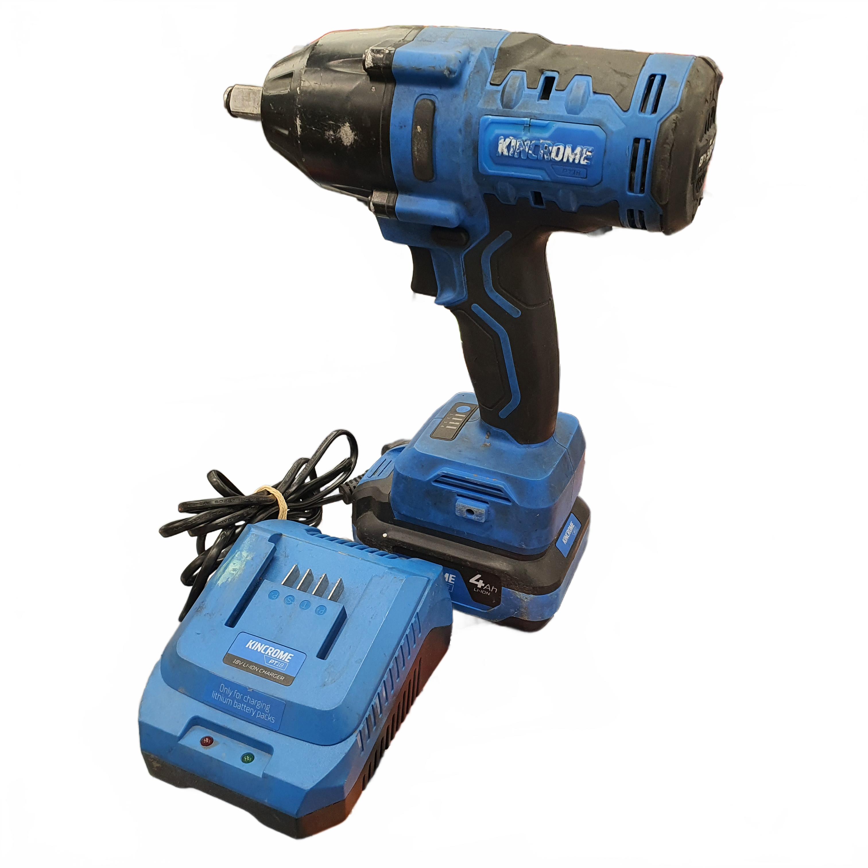Kincrome PT18 18V Impact Driver Blue With Battery And Charger (MR) (Used)