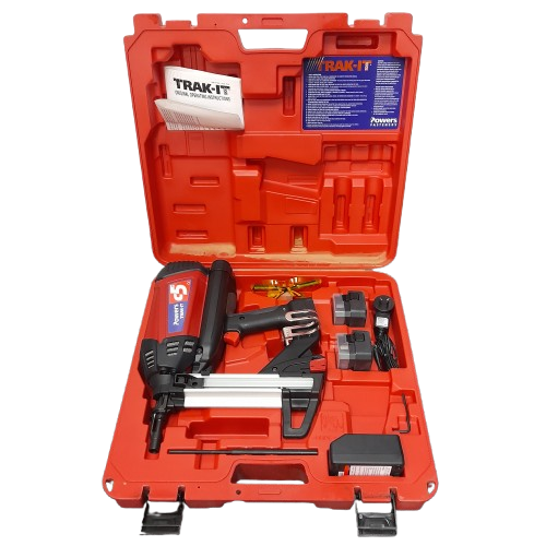 Powers Trak-It C5 Red Concrete Nailer with Accessories (LN)