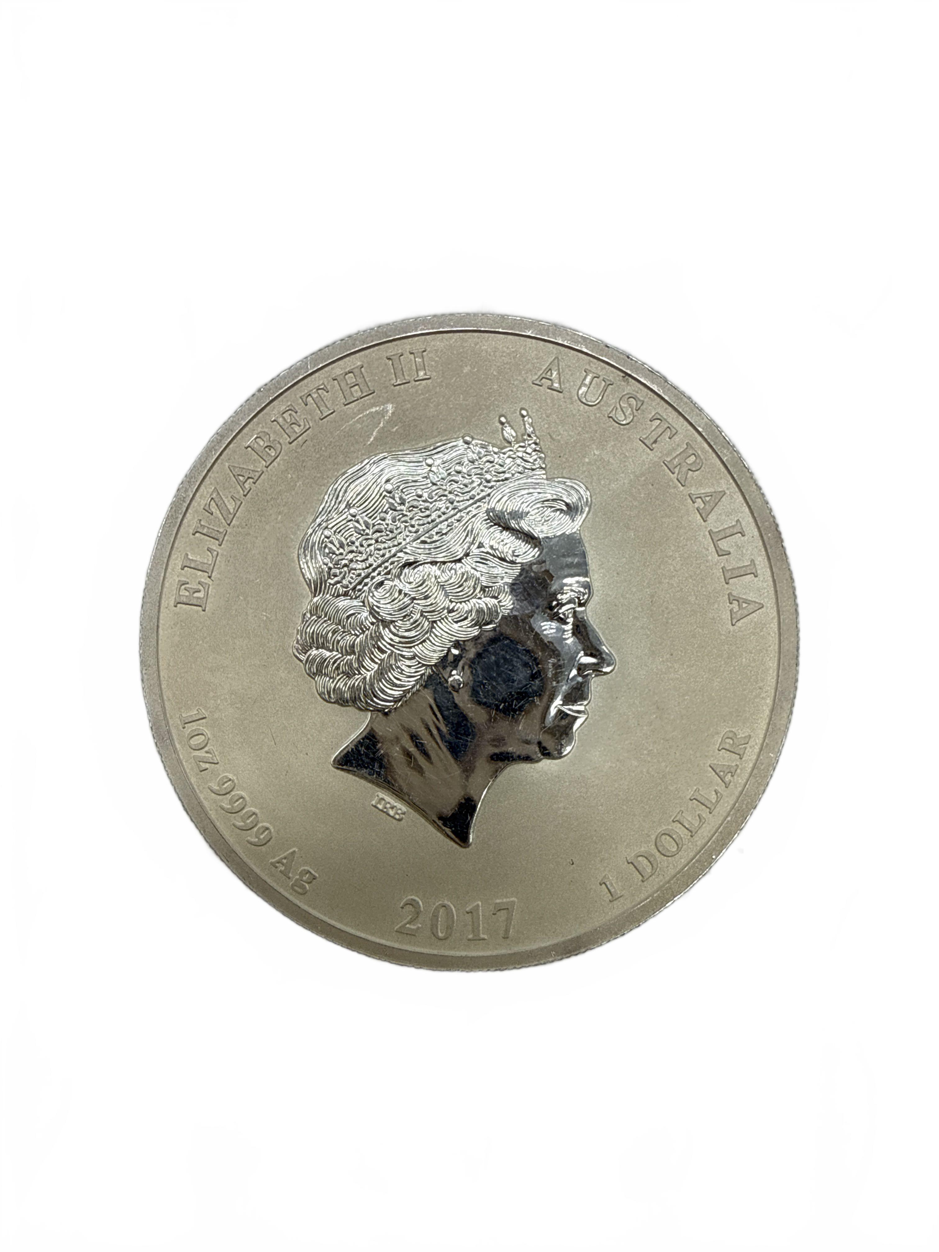 Unisex 2017 Dragon Peacock Chinese Silver Coin 31.4G (WR1423545)