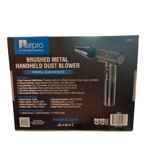 Aerpro Brushed Metal Handheld Dust Blower ( Like NEW ) ( LE )