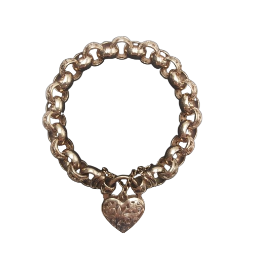 Ladies 9ct Rose Gold Filigree Belcher Bracelet – 19.5cm Length, 1.0cm Wide, 42.1g