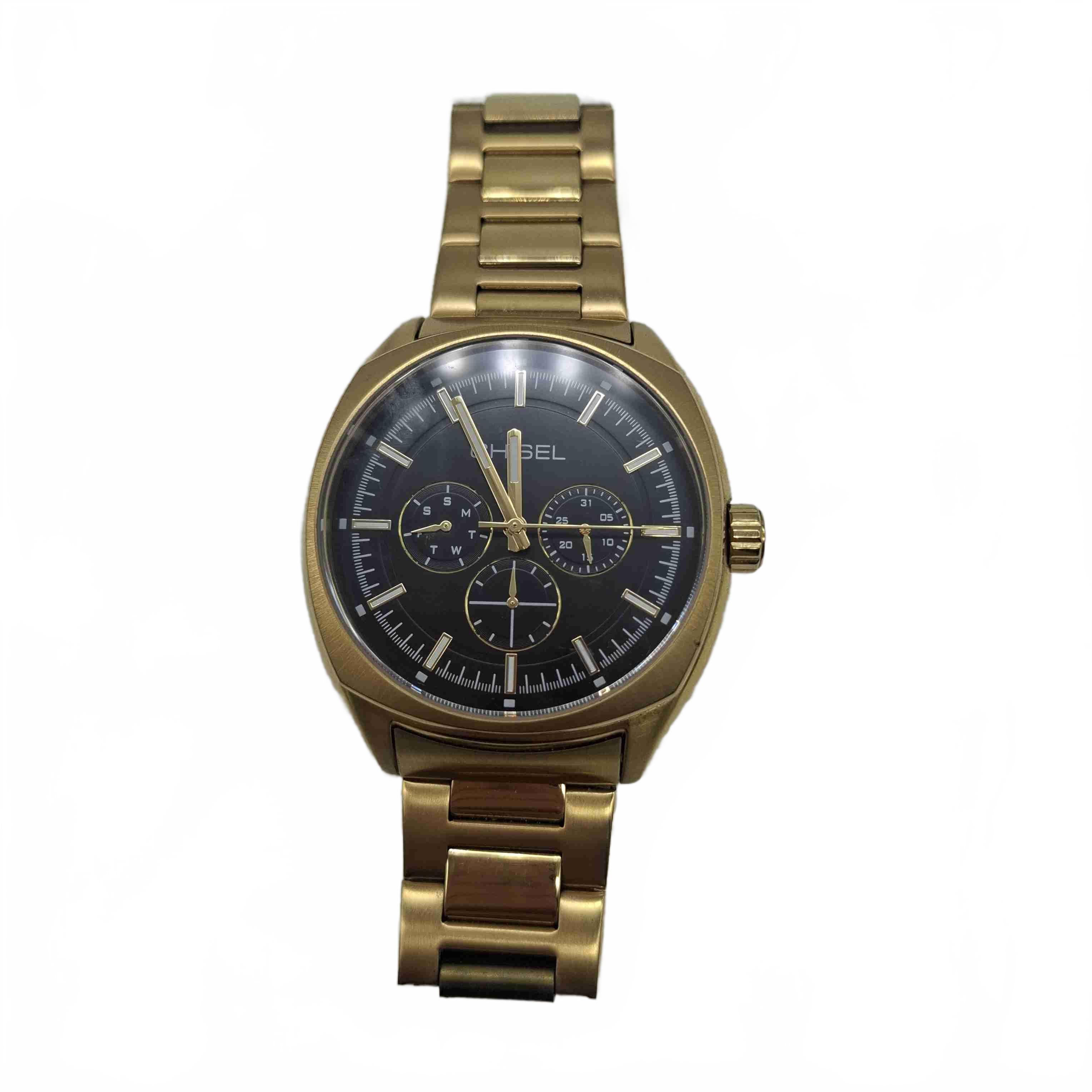 Chisel Mens Gold Stainless Steel Analog Watch (1432498)