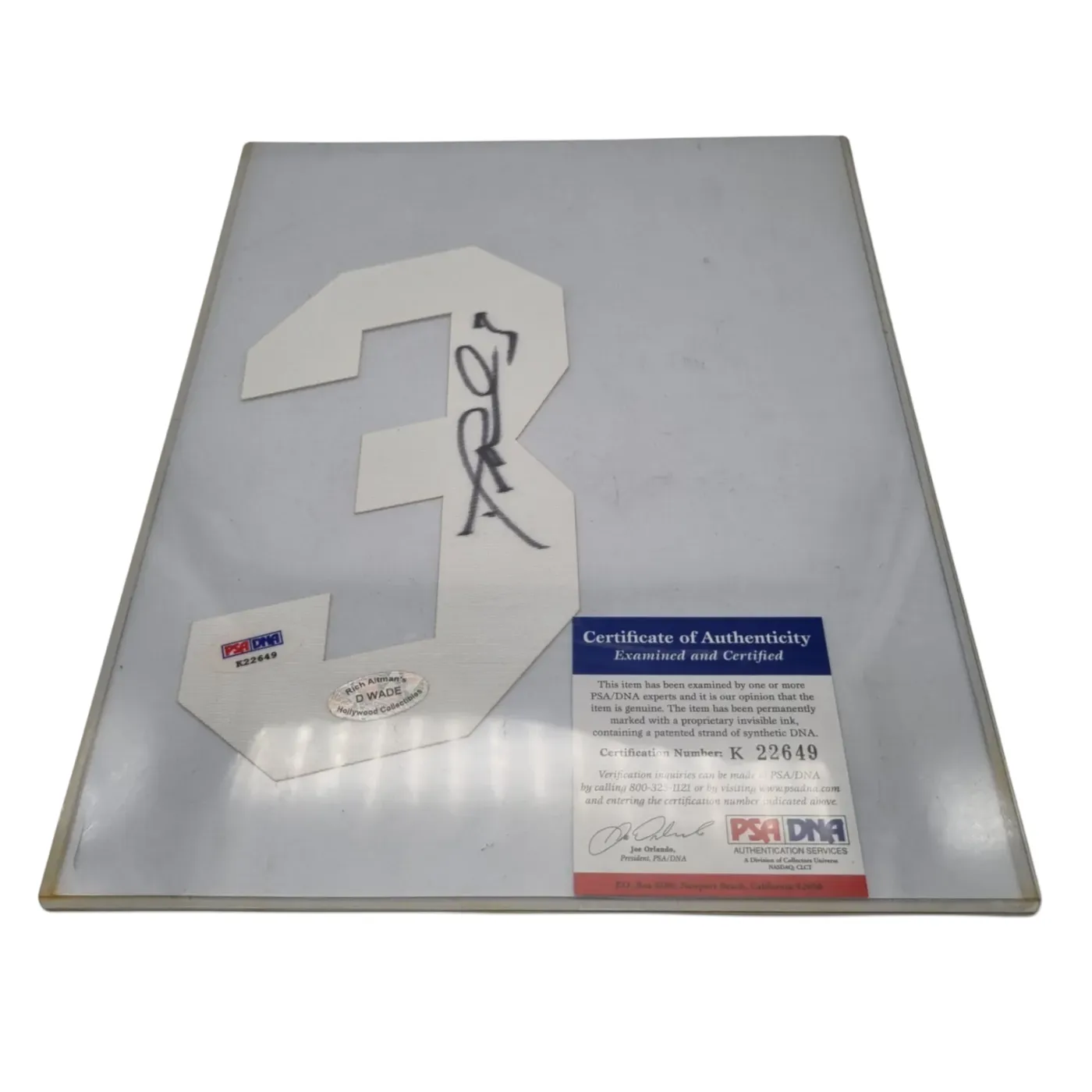 Dwayne Wade PSA Graded Signed Number in Laminate