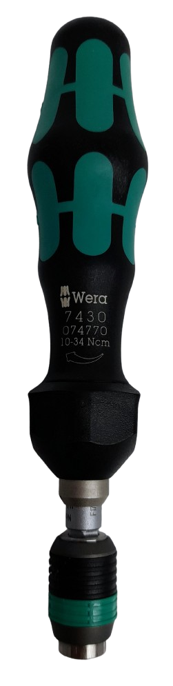 Wera 05074770001 7430 Adjustable Hex Torque Screwdriver  0.1 → 0.34Nm Like New