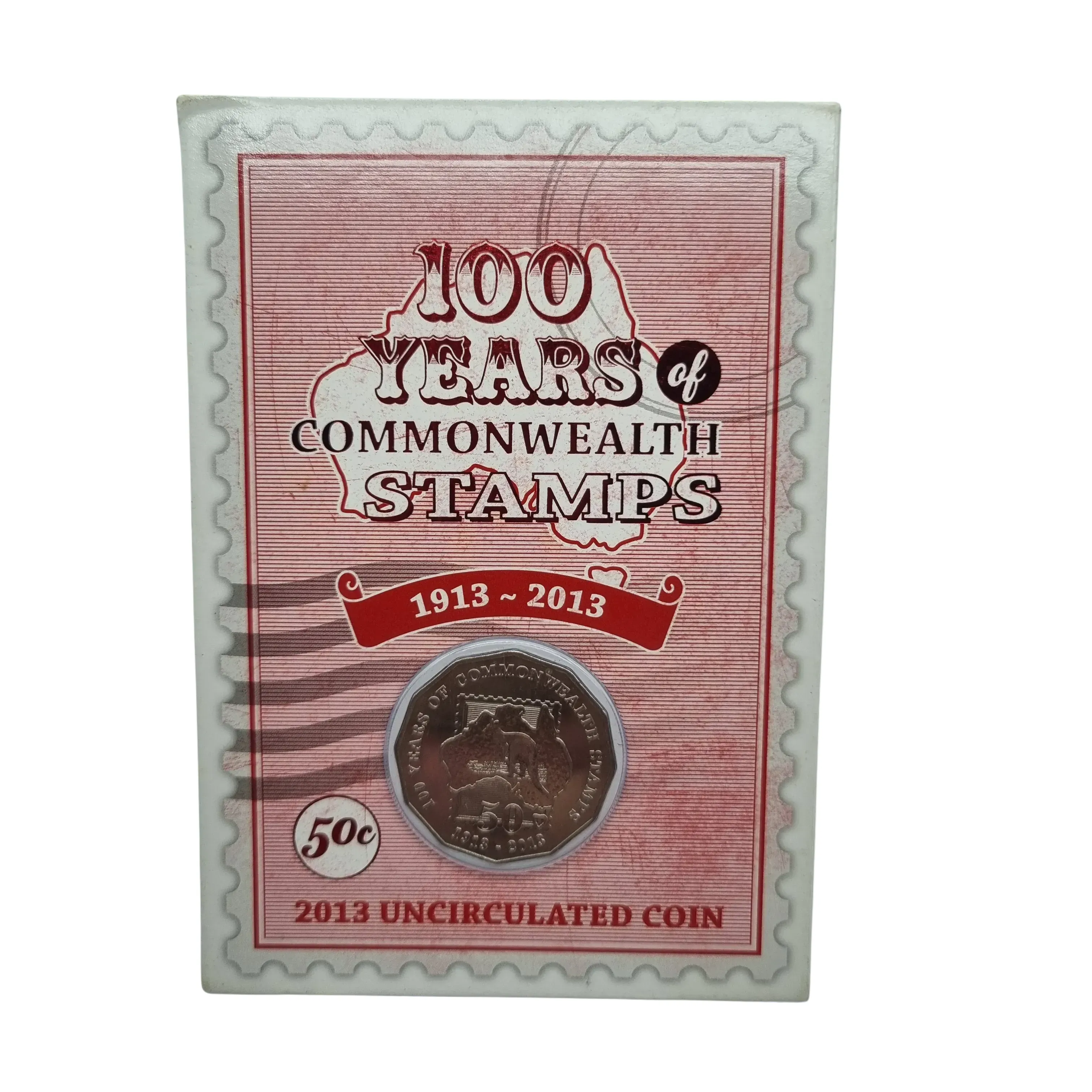 Royal Australian Mint: 2013 100 Years of Commonwealth Stamps 50c Uncirculated Coin