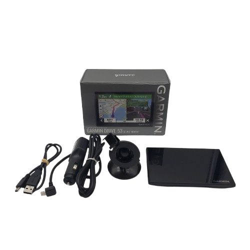 Garmin GPS Drive 53 And Live Traffic In Box With Power Cord And Mount (CP-1359921)