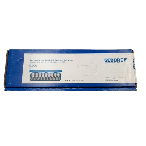 Gedore 9-Piece Metric 1/2 in Bit Socket Set , Hex Bit New In The Box (MR)