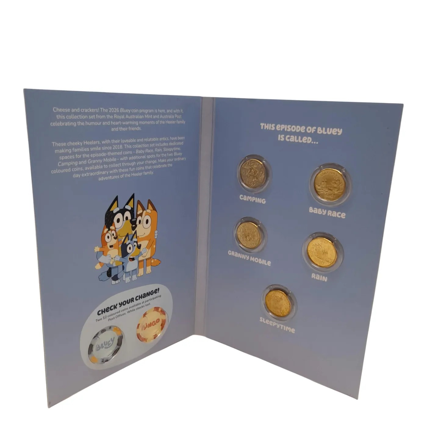 Bluey Coin Collection 2026 – 5 Coins + Ram Roll (WL 1422724)