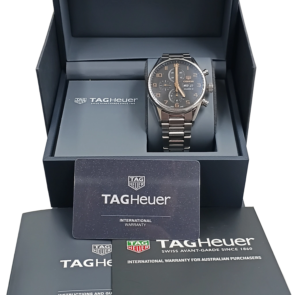 TAG Heuer Carrera Calibre 16 CV2A1AB 43mm Automatic Chronograph Watch (NA)