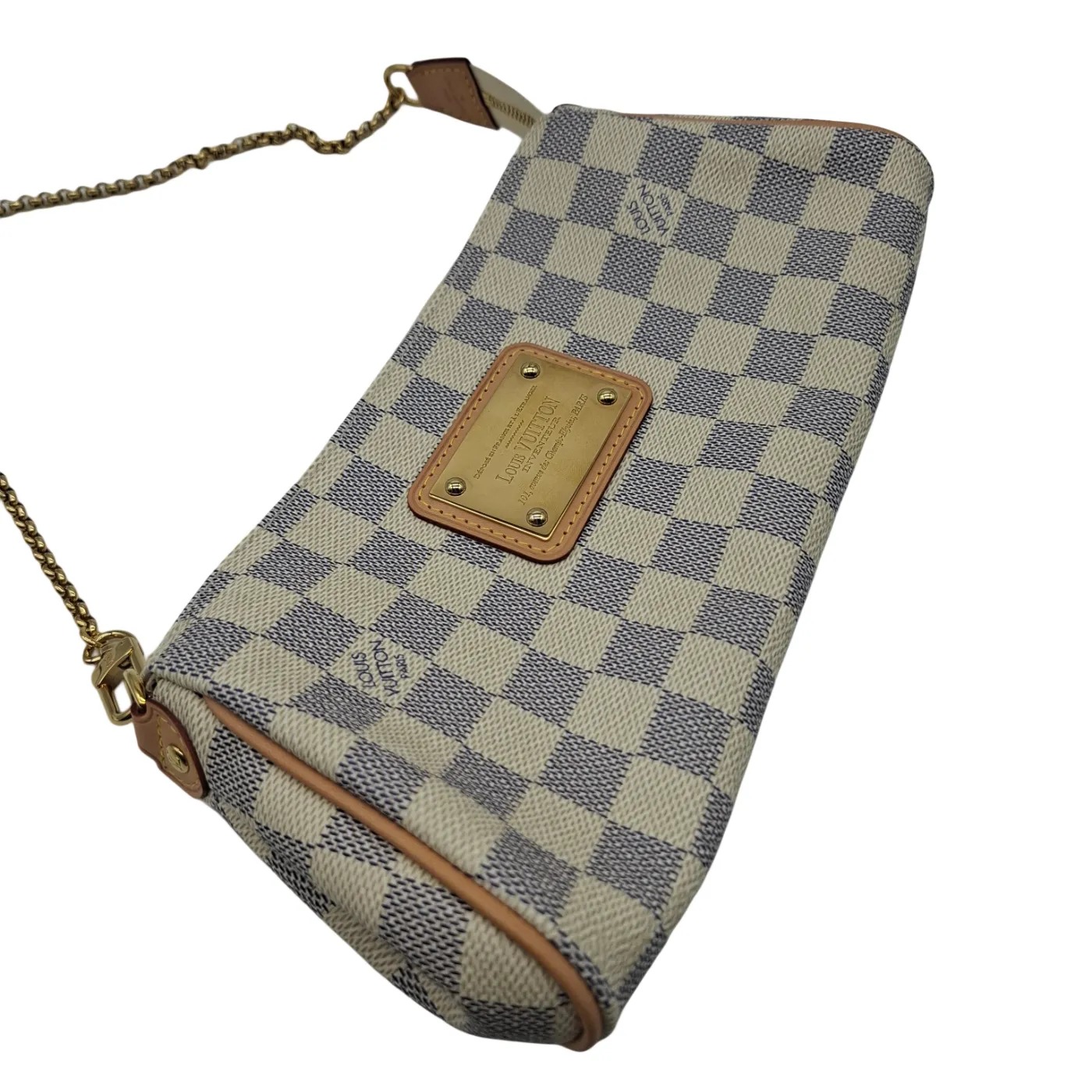 Louis Vuitton Damier Azur Eva Handbag With Box, Dustbag and Strap (WR1415934)