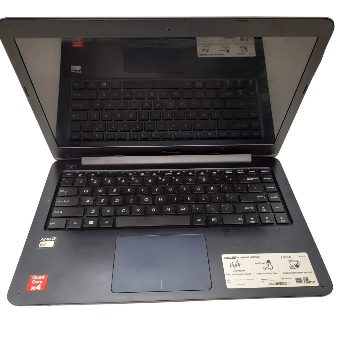 *Sold As Is* ASUS F402W Laptop – No Charger, BIOS Password Locked (WL)