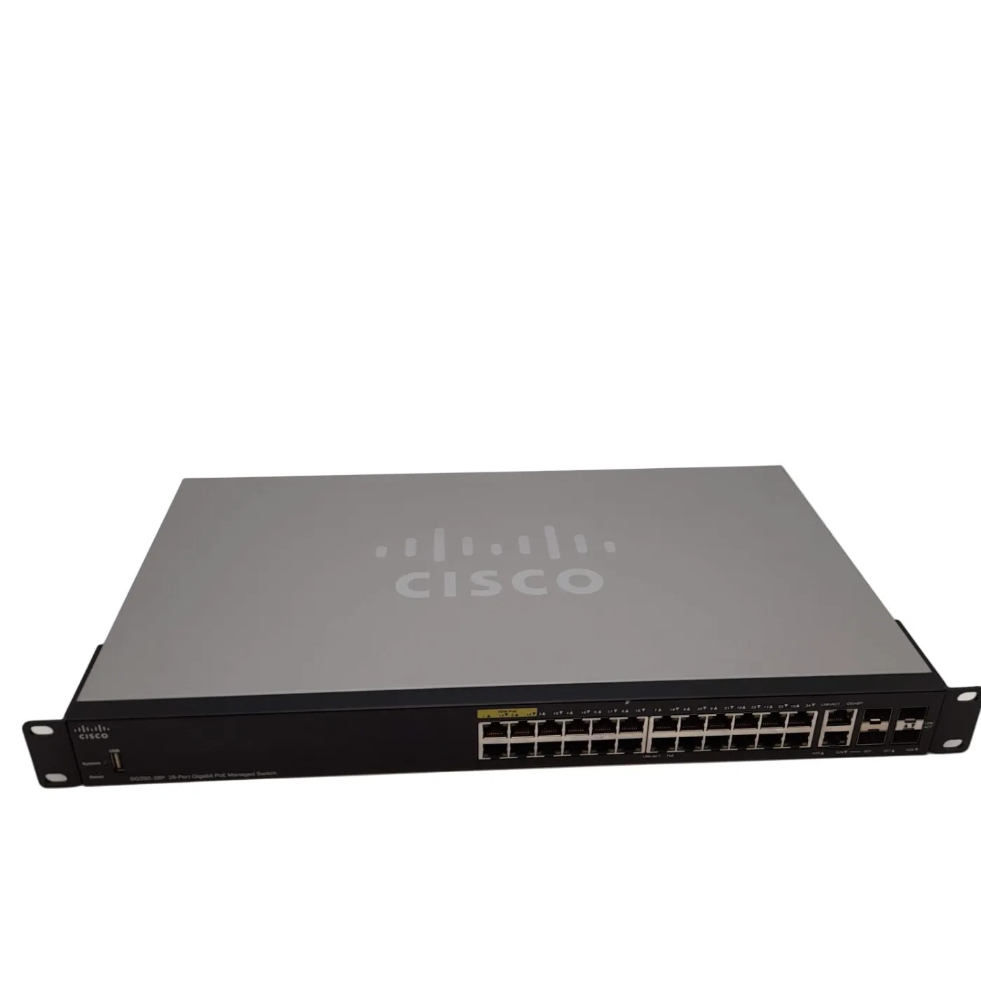 Cisco SG350-28P 28-Port Gigabit PoE Managed Switch +Leads (WL)