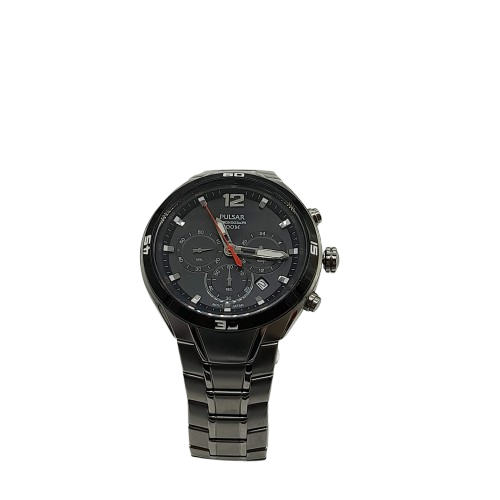 Mens Silver Pulsar Watch VD53-X354 – Ticking, Very Good USED Condition (GE 1427050)