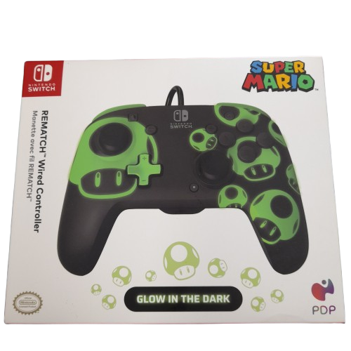 Rematch Wired Controller for Nintendo Switch (1-UP Glow) (Like New) (LN)