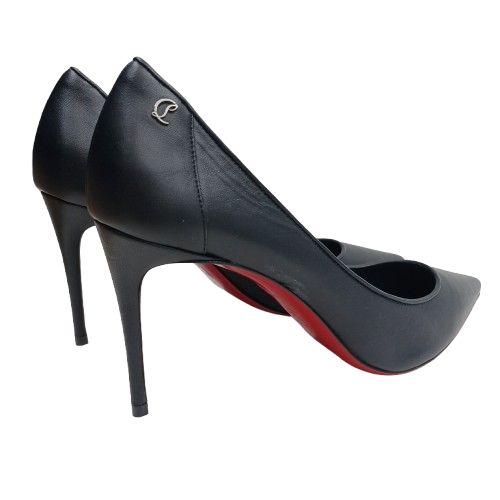 Ladies Christian Louboutin Sporty Kate 85 Pump, Black, Size 39.5, Nappa Leather, EXCELLENT CONDITION NO WEAR TO SOLE, With Box No Receipts (NA)