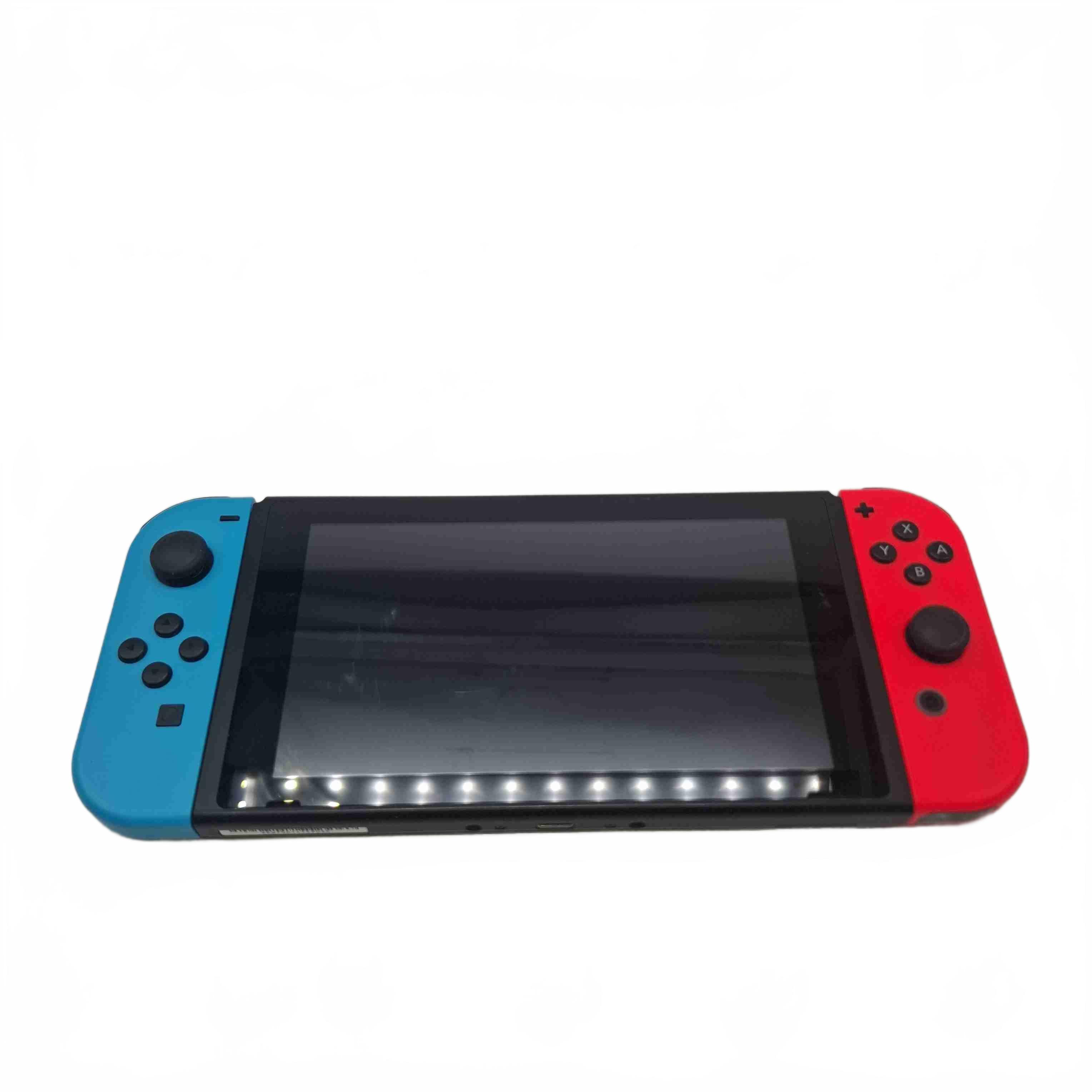 Nintendo Switch Console HAC-001 + Case + Joycon Wrist Straps *Scratched Screen* (WR 1432668)