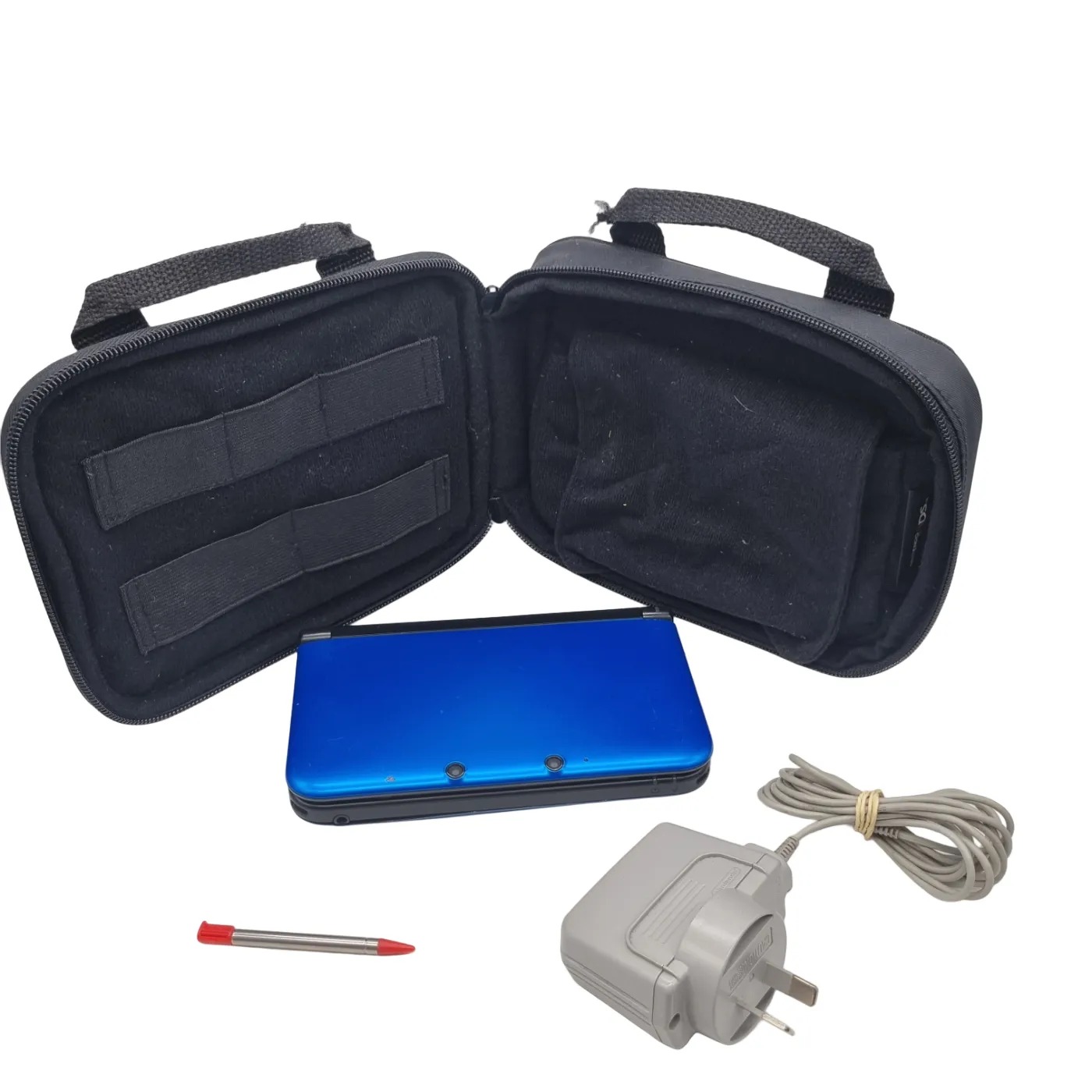 Nintendo 3DS XL SPR-001 Blue with Charger, Case, and Stylus (WR)