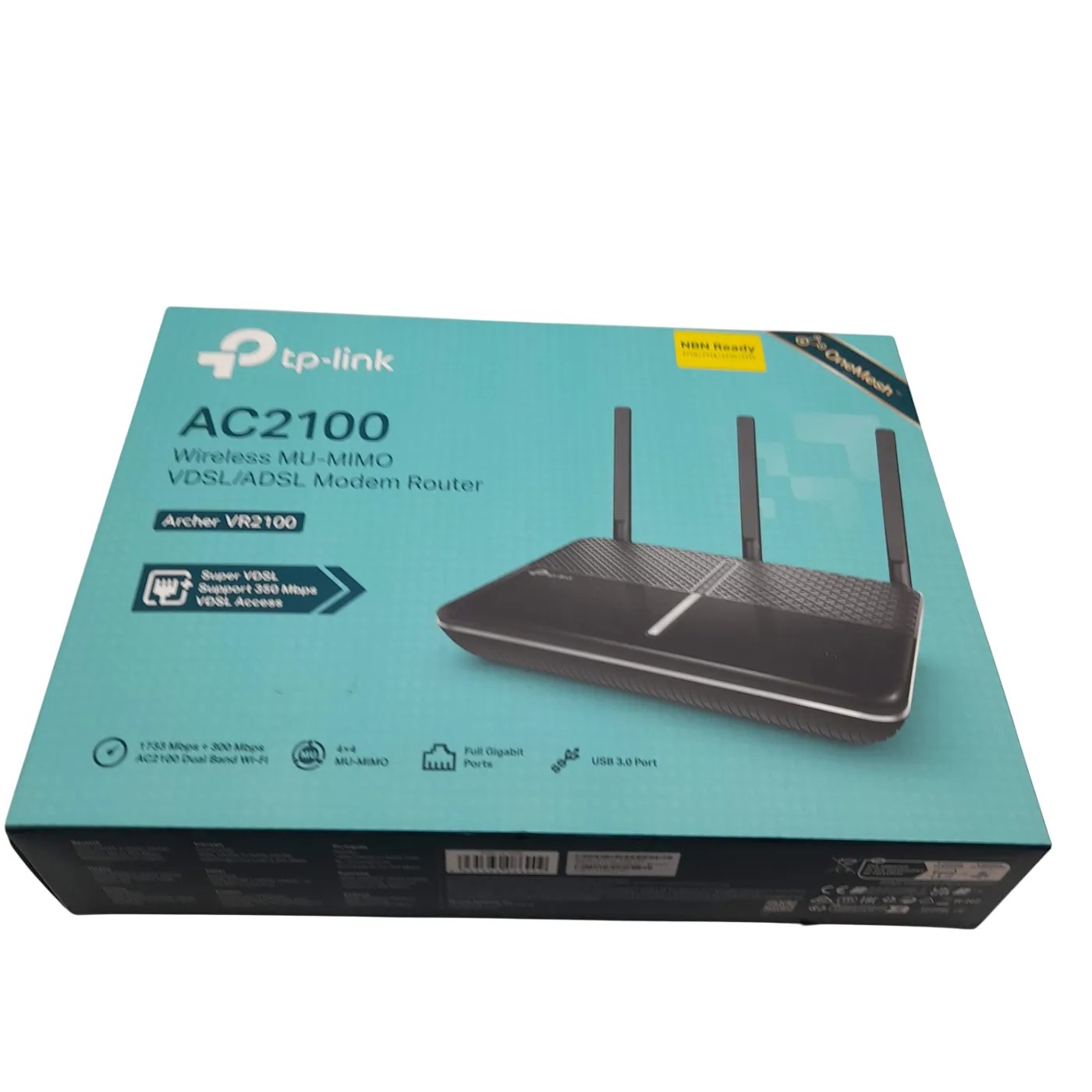 TP-LINK Archer VR2100 AC2100 Wireless MU-MIMO VDSL/ADSL Modem Router *As New* in Box With Power (WL1414069)
