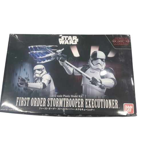 Bandai Star Wars First Order Stormtrooper Executioner The Last JEDI 1/12 Scale Model Kit, Opened But Not Used- Wear to Box
