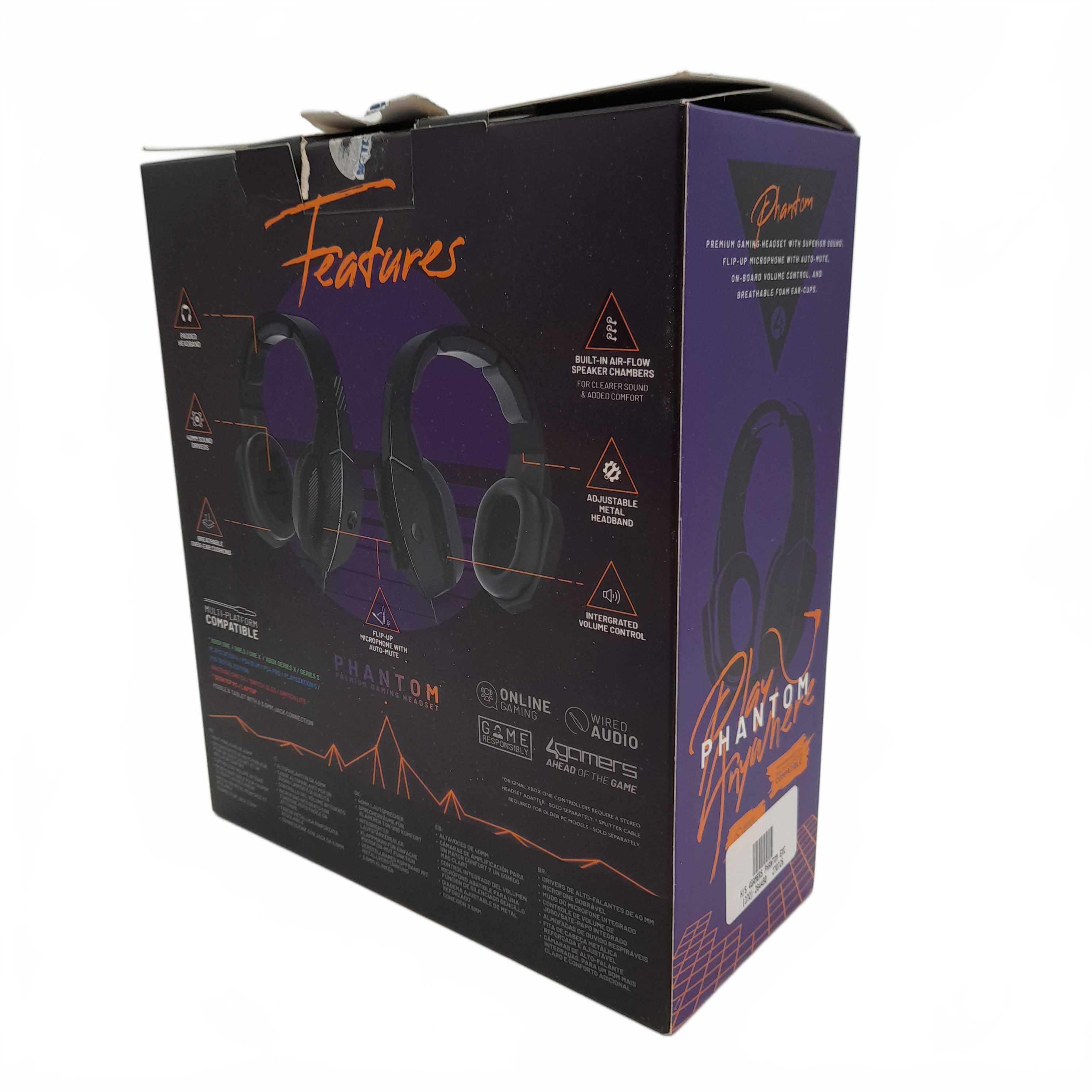 4Gamers Phantom Premium Gaming Headset + Box (WL 1424907)