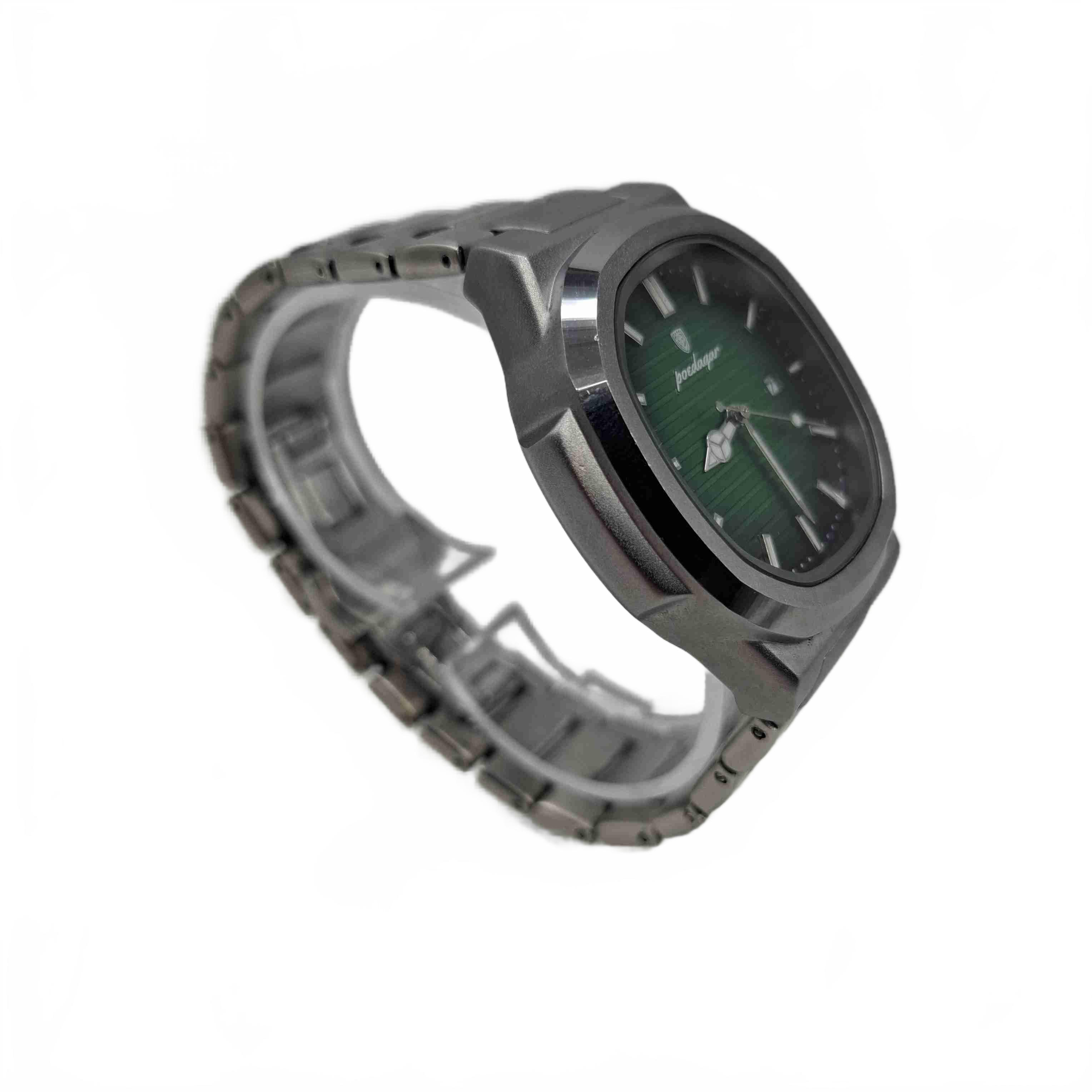 Poedagar Watch Model 613B Silver Stainless Steel Analogue Green (WR 1435231)