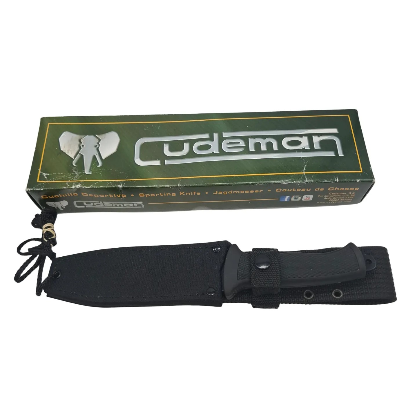 Cudeman Black Lion Knife Black In Sheath With Box (WR1420823)