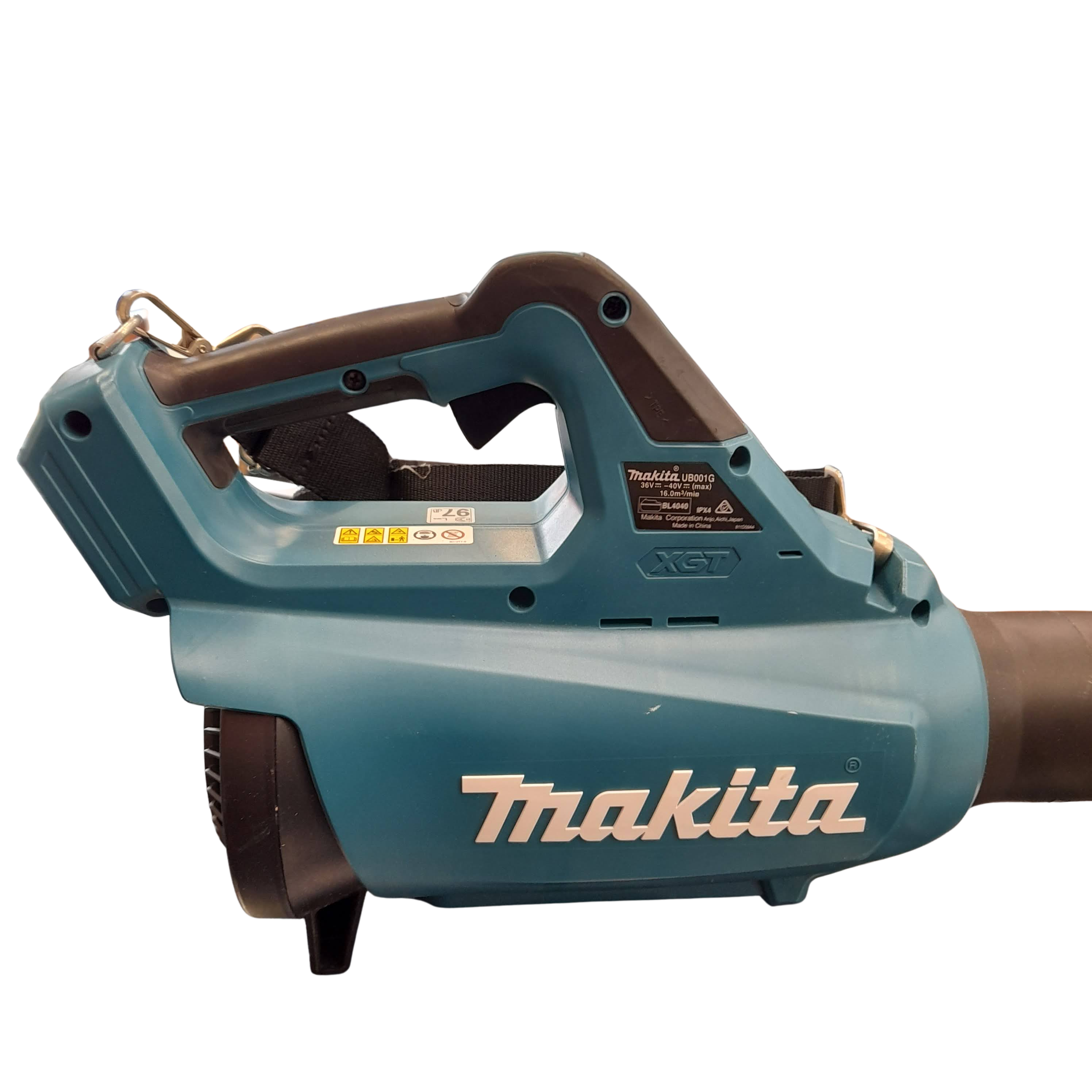 Makita UB001G Cordless Blower 40V SKIN ONLY, Excellent USED LIKE NEW Condition, With Nozzle + Strap ONLY (GE 1410242)