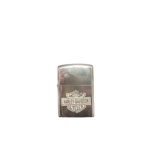 Zippo Lighter Harley Davidson Silver Worn Logo (MR)