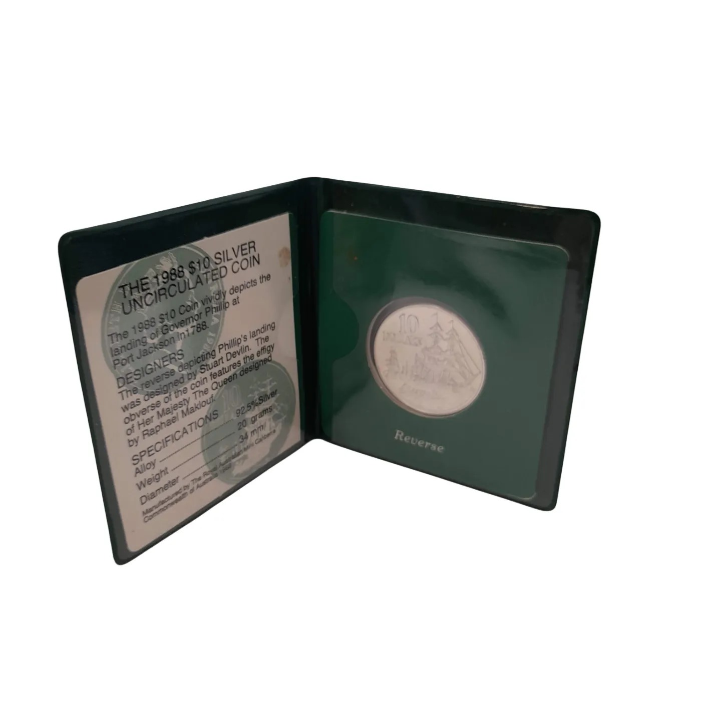 1988 $10 Silver Uncirculated Coin in Green Case (WL 1408096)