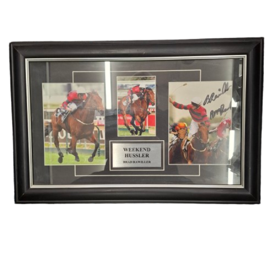 Photo Collage Weekend Hustler Framed Picture PICK UP ONLY (JN)