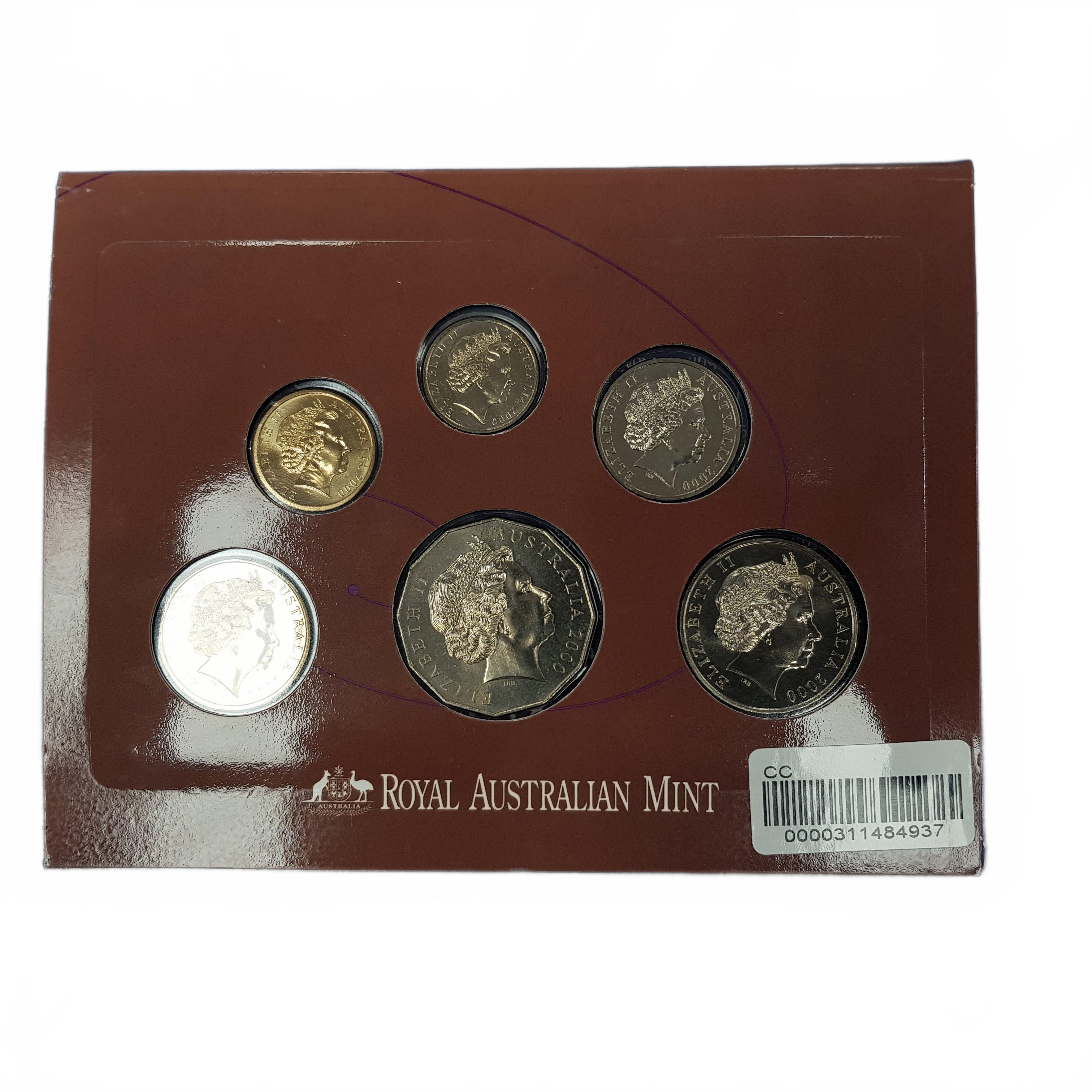 Royal Australian Mint 2000 6 Coin Uncirculated Set **SECOND HAND** (MR1435349)