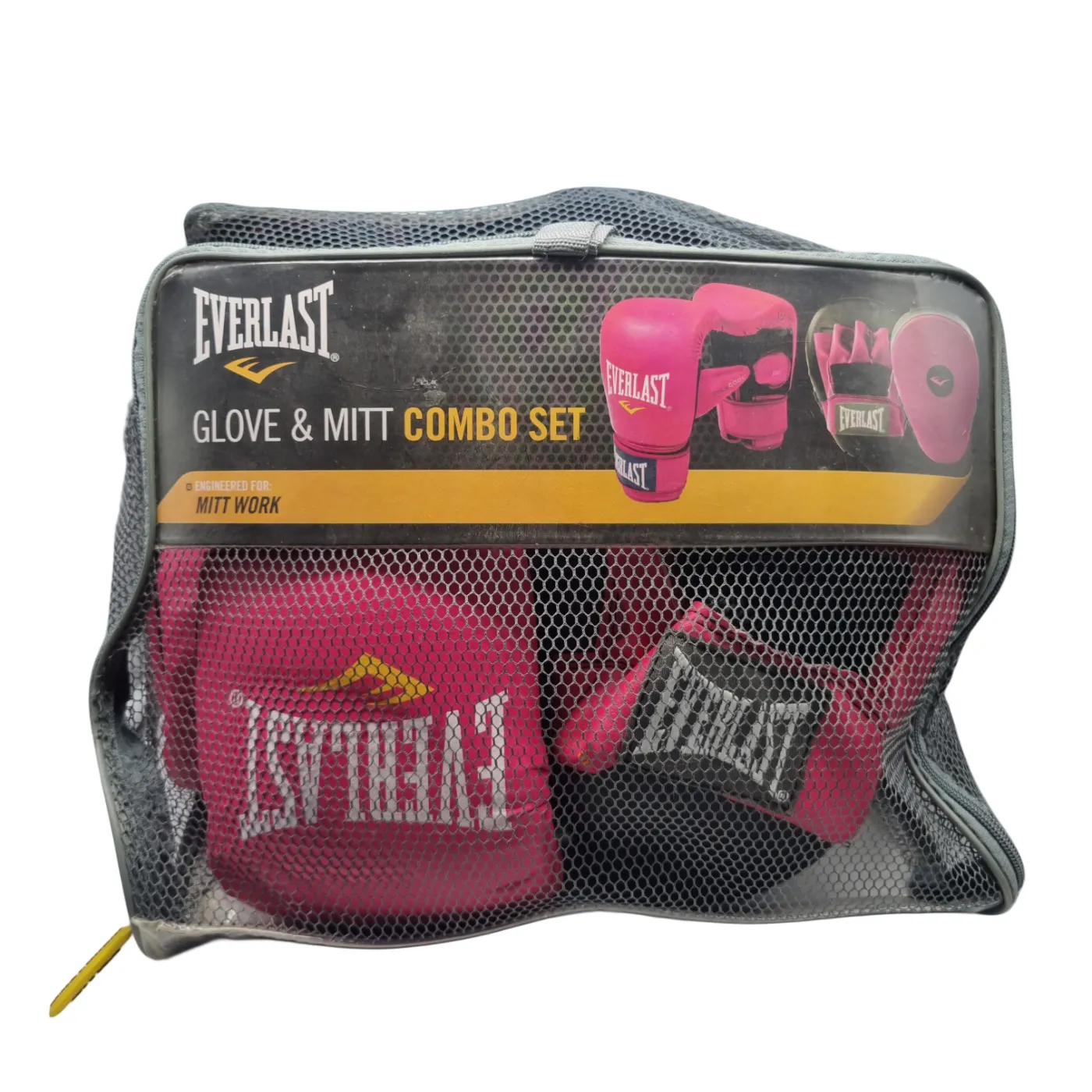 Everlast Boxing Set Pink Glove and Mitt Combo Set – (WR 1353694)