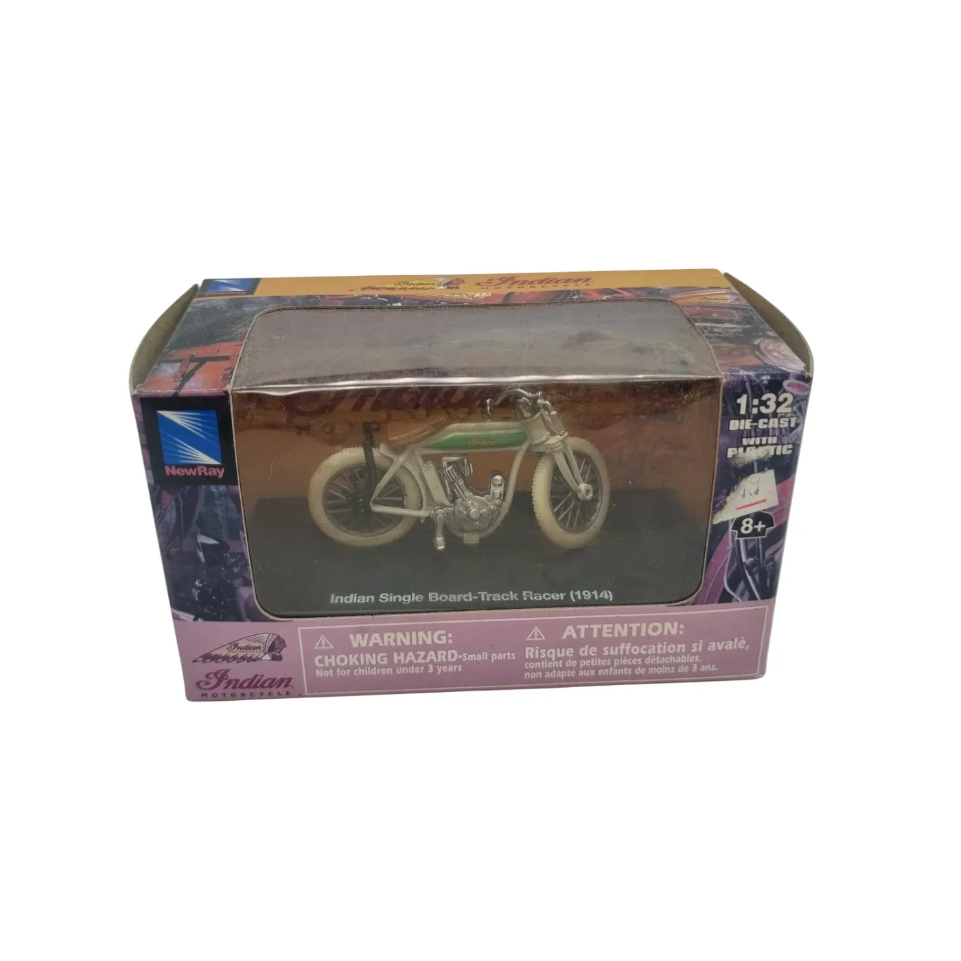 1914 Indian Sing Board-Track Racer Model Scale 1:32 In Box