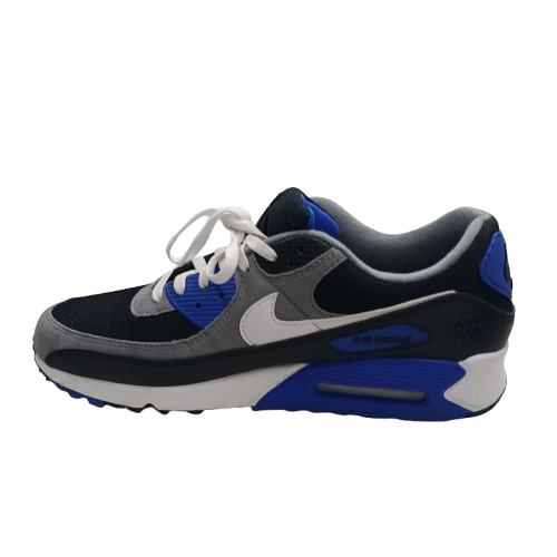 Nike Air Max 90 Black Lyon Blue Shoes Pair Size 12 (NO BOX) (NA 1433683)