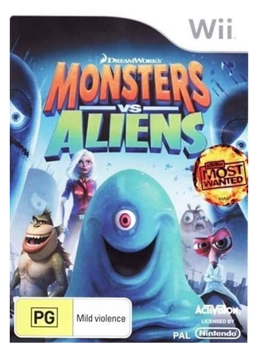Monster VS Aliens Nintendo Wii Game, Good Condition With Manual (CP-1352294)