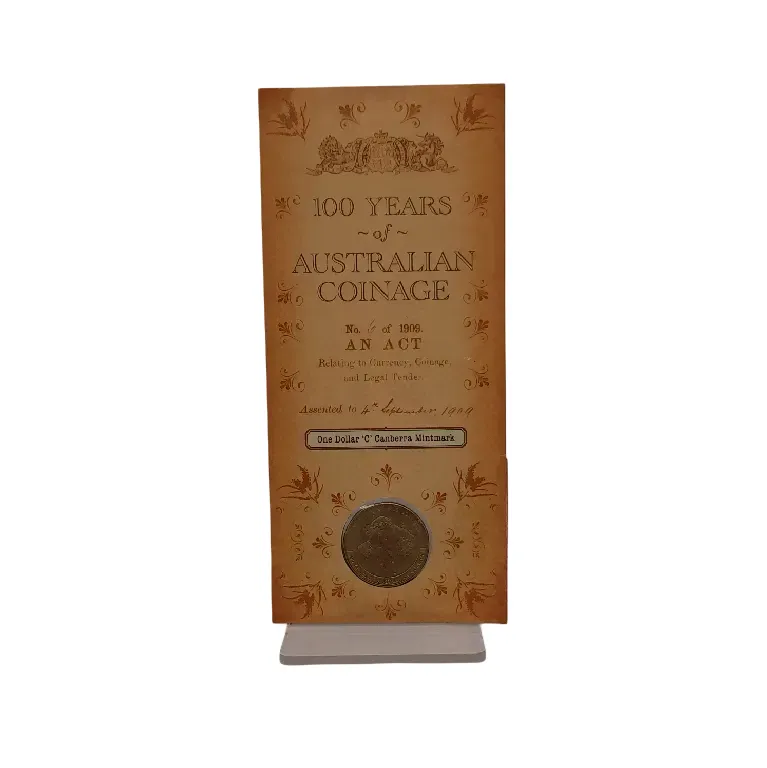 2010 Australian Coinage 100 Yrs ‘C’ Canberra Counterstamp One Dollar ($1) Uncirculated Australian Decimal Coin ANDA Coin Show Issue