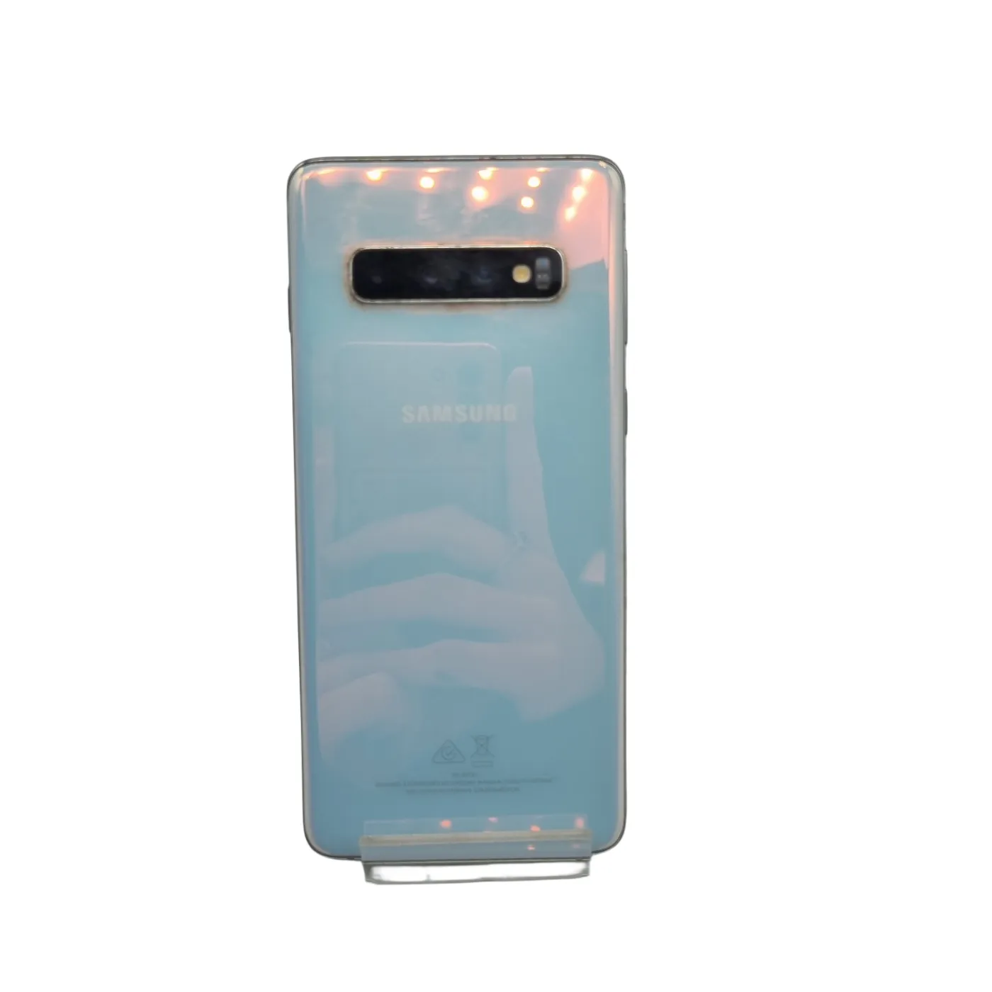 *Sold As Is* Samsung Galaxy S10 128GB SM-G973F Mobile Phone + Case *Black Spot LCD Damage* – Optus Locked (WR 1349771)