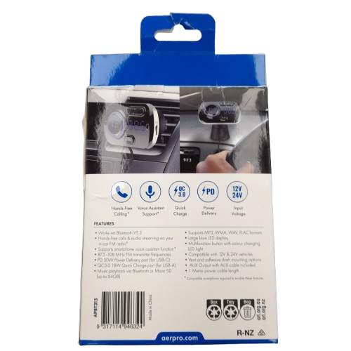 Aerpro Bluetooth FM Transmitter APBT315 (LN)