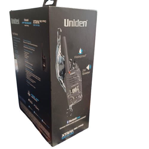 Uniden 5W Waterproof Smart UHF Radio XTRAK50 Pro Black (LE)