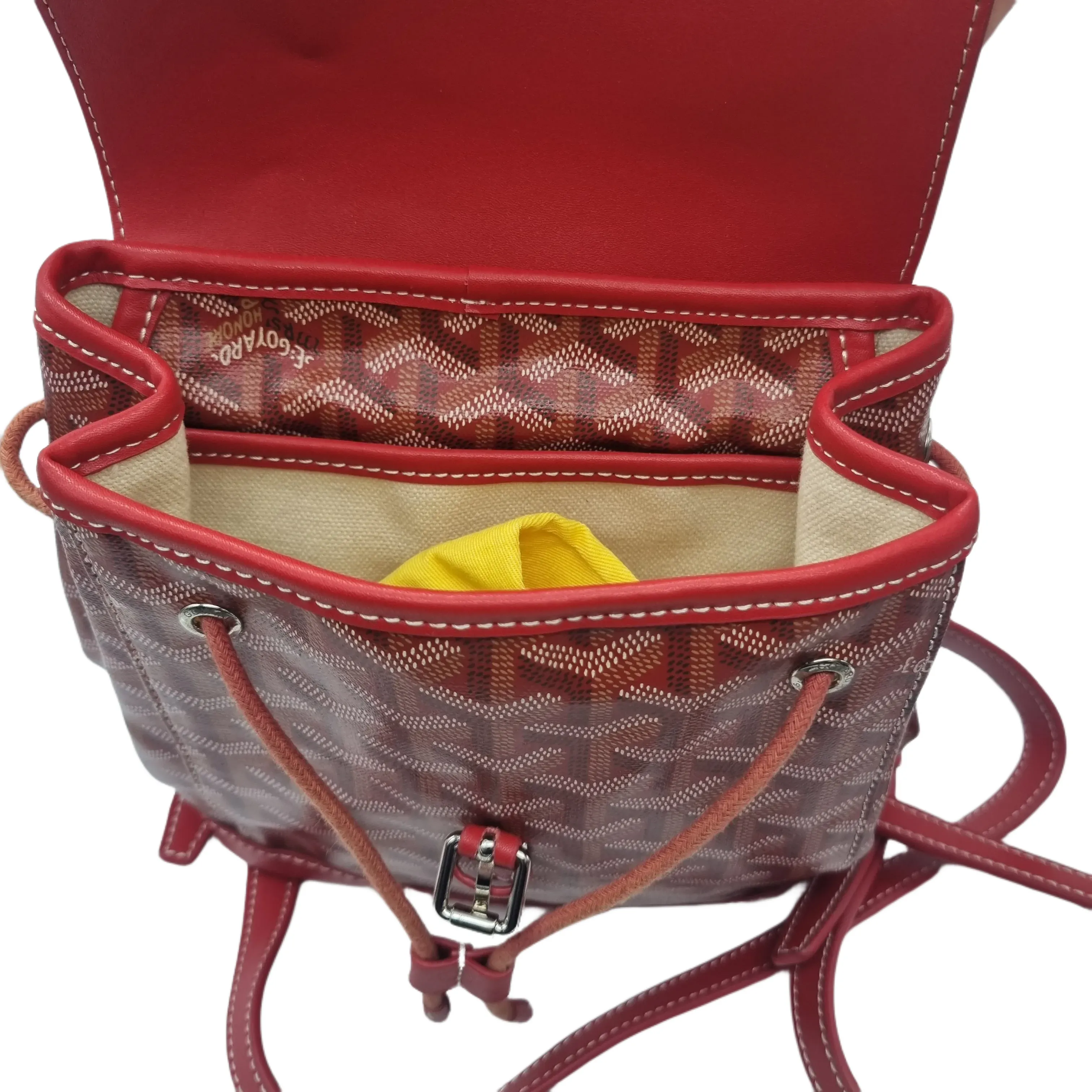 Goyard Goyardine Calfskin Mini Alpin Backpack Red + Dust Bag
